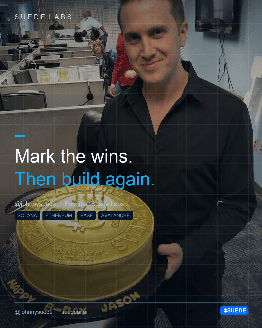 Jason Colapietro, founder of Suede AI music and IP rights infrastructure, family birthday moment